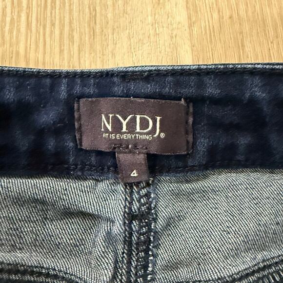 NYDJ Marilyn Straight Jeans Cropped in Cooper Blue Size 4 - Picture 4 of 7